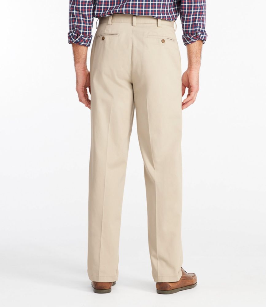 Men's Wrinkle-Free Double L® Chinos, Natural Fit, Plain Front, Khaki, small image number 3