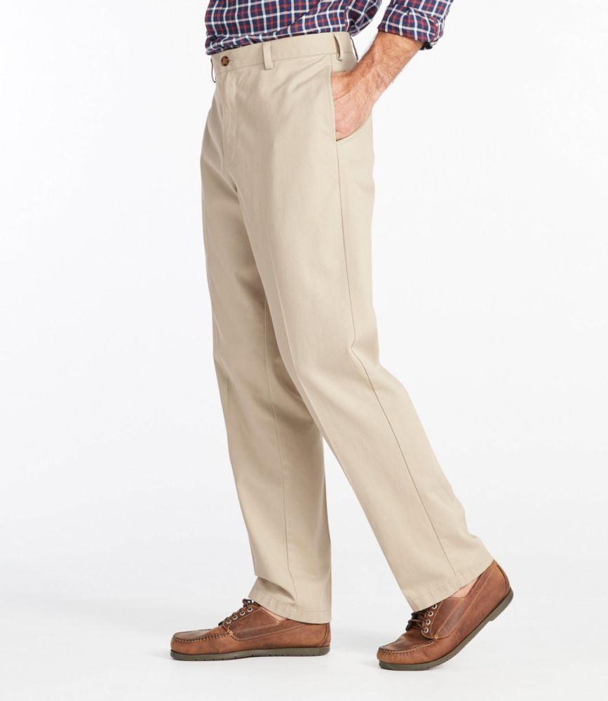 Men's Wrinkle-Free Double L® Chinos, Natural Fit, Plain Front, Carbon Navy, small image number 4