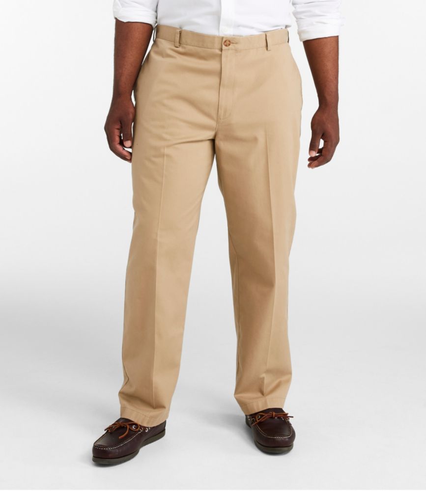 Men's Wrinkle-Free Double L® Chinos, Natural Fit, Plain Front, Khaki, small image number 5