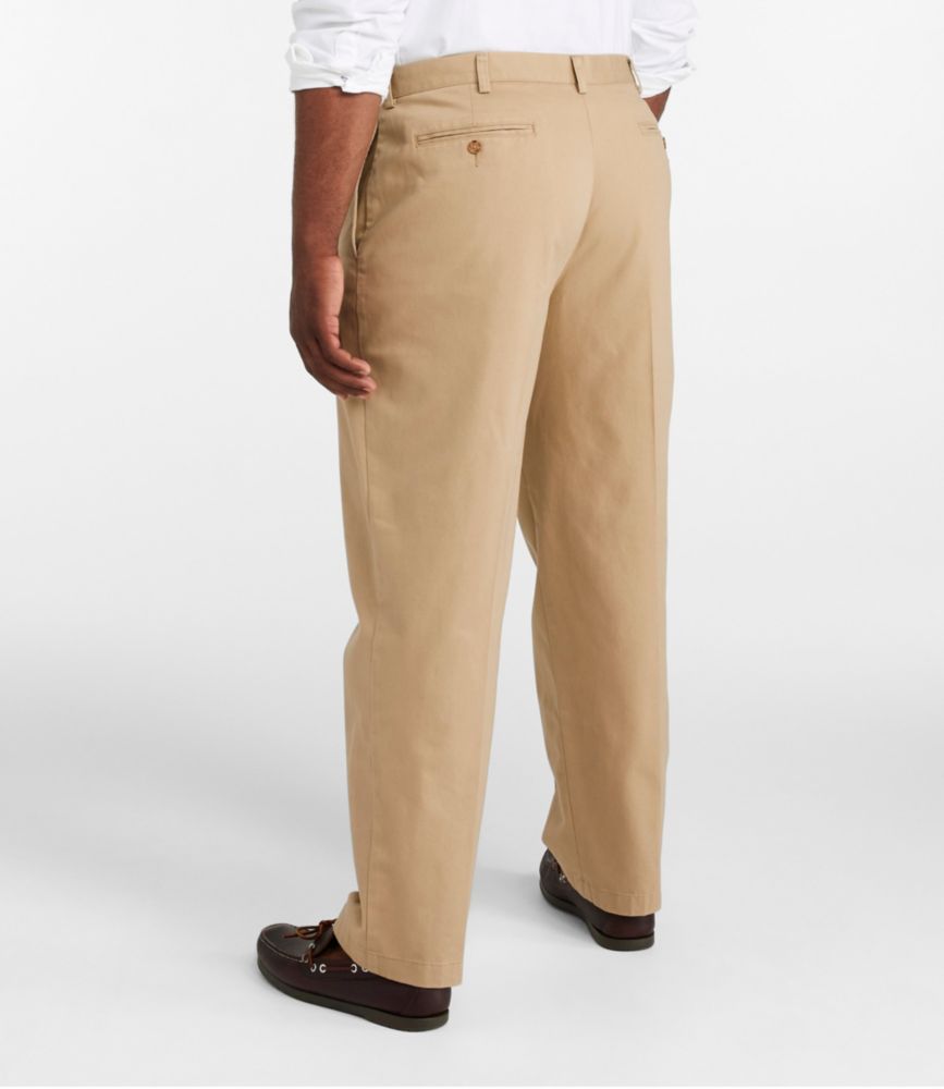 Men's Wrinkle-Free Double L® Chinos, Natural Fit, Plain Front, Carbon Navy, small image number 6