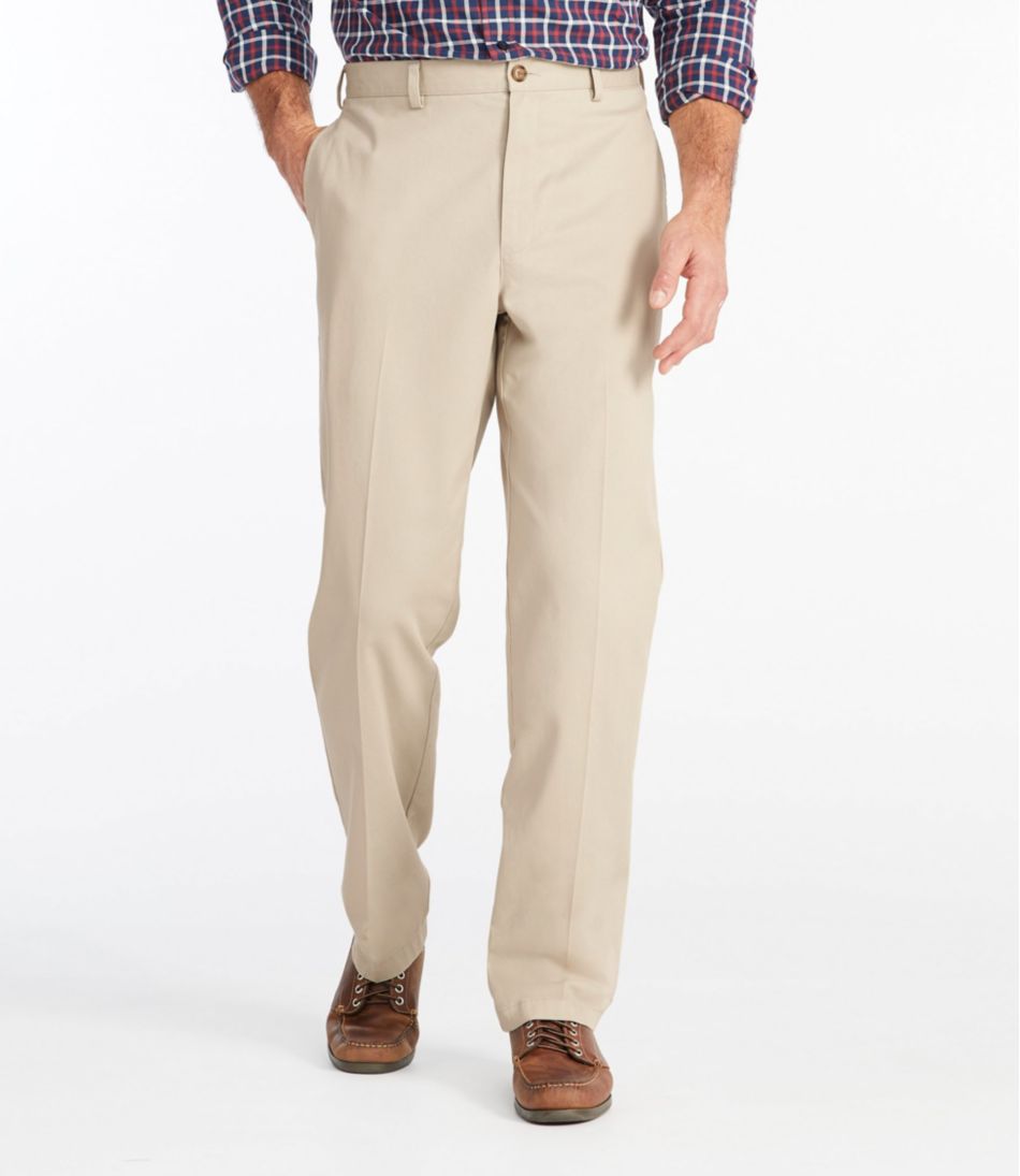Men's Wrinkle-Free Double L Chinos, Natural Fit, Plain Front | Pants at ...