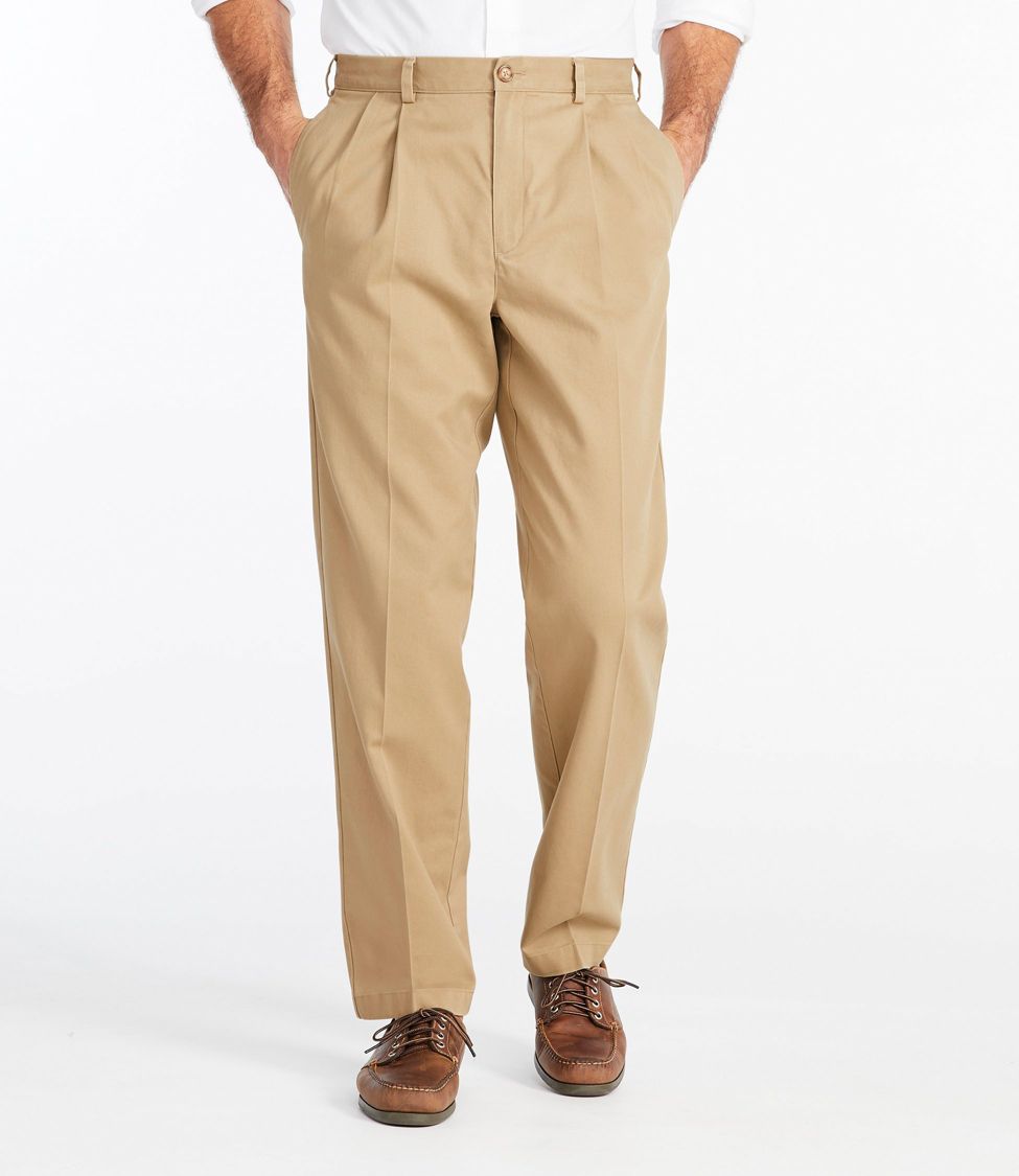 Men's Wrinkle-Free Double L® Chinos, Classic Fit Pleated at L.L. Bean