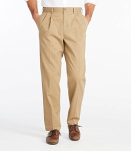 Men's Wrinkle-Free Double L Chinos, Classic Fit Pleated
