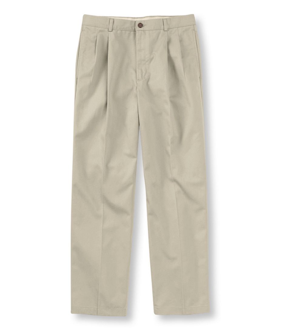 Men's Wrinkle-Free Double L Chinos, Natural Fit Pleated | Pants & Jeans ...
