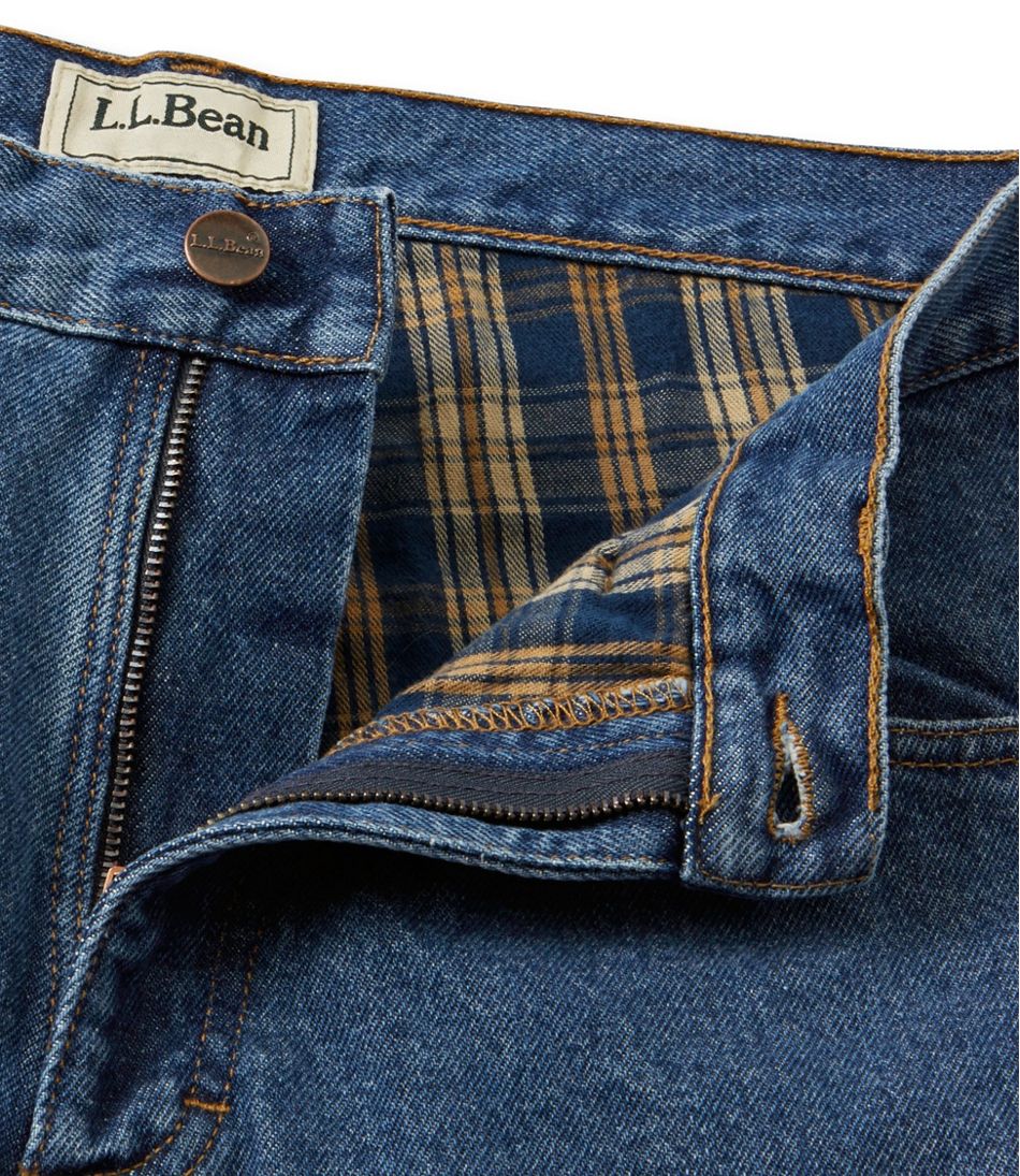 Men's Double L® Jeans, Flannel-Lined Natural Fit Comfort Waist