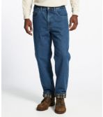 Men's Double L Jeans, Relaxed Fit, Flannel-Lined