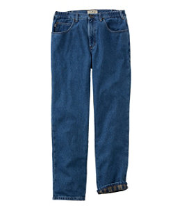 Men's Double L Jeans, Flannel-Lined Natural Fit Comfort Waist