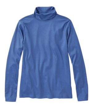 Women's Pima Cotton Turtleneck, Long-Sleeve