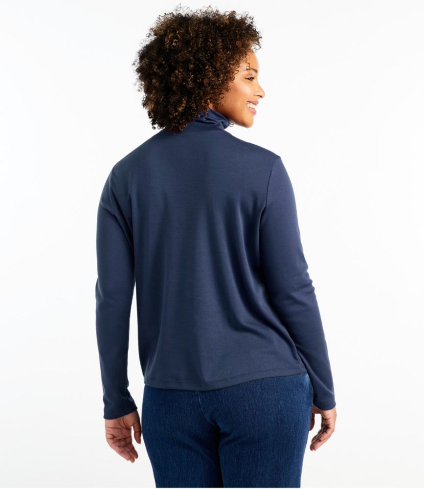 Women's Pima Cotton Turtleneck, Long-Sleeve