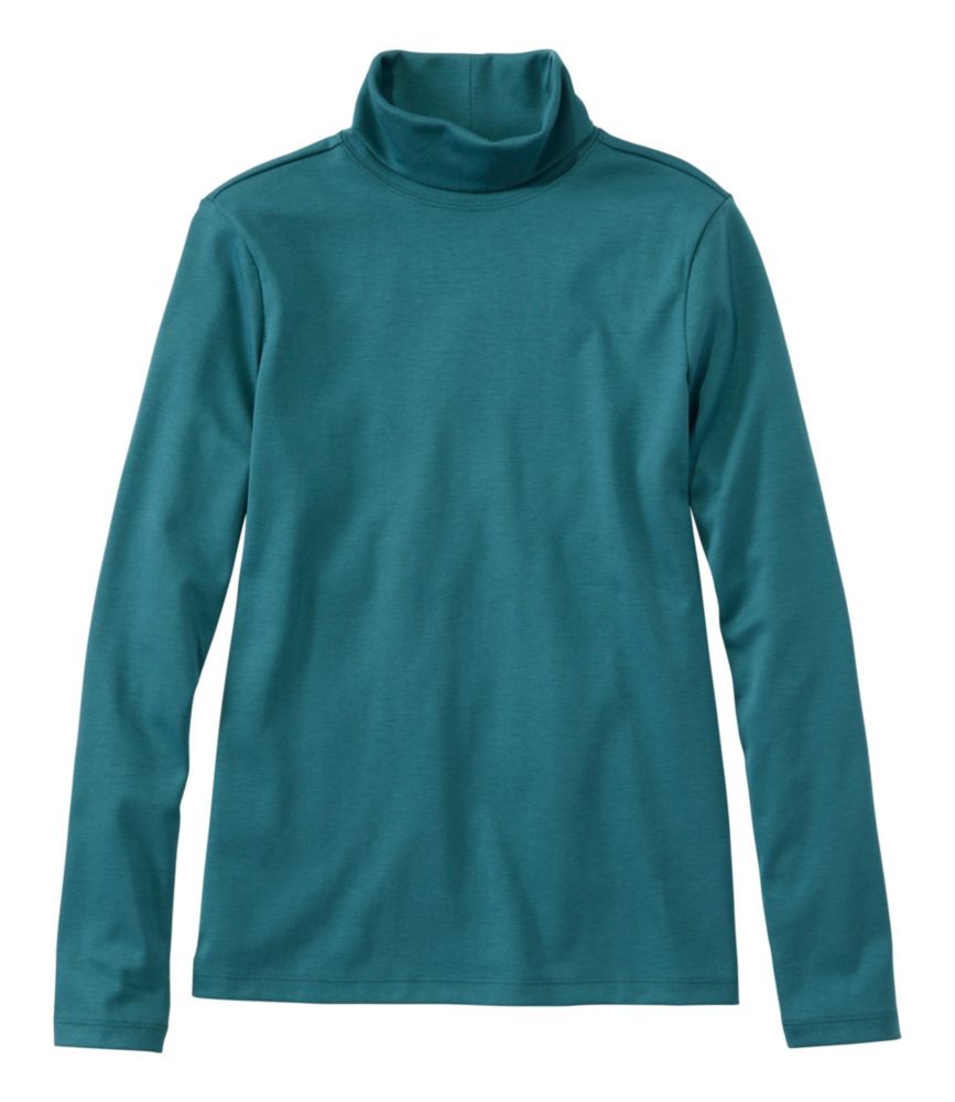 Women's Pima Cotton Turtleneck, Long-Sleeve