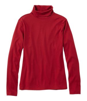 Women's Pima Cotton Turtleneck, Long-Sleeve