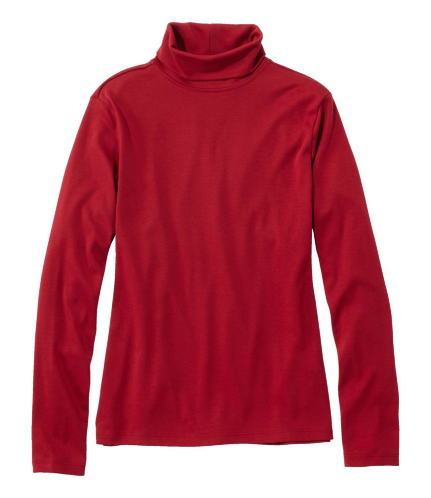 Women's Pima Cotton Turtleneck, Long-Sleeve