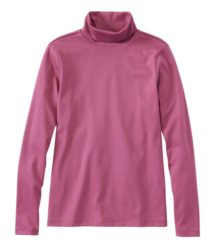Women's Pima Cotton Turtleneck, Long-Sleeve