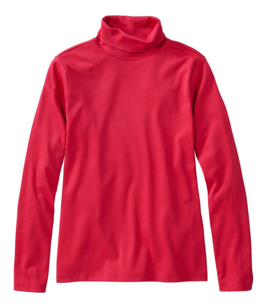 Women's Pima Cotton Turtleneck, Long-Sleeve