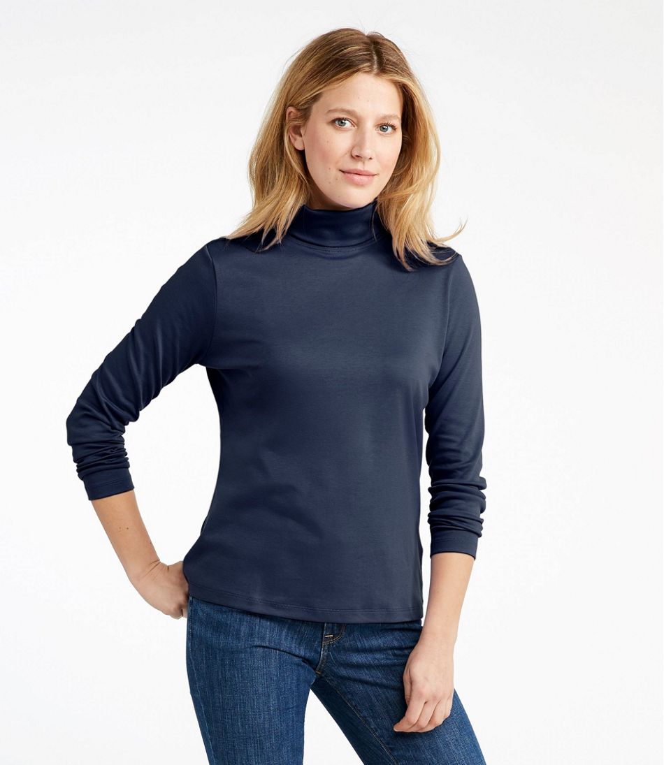 Women's Pima Cotton Turtleneck, Long-Sleeve | Tees u0026 Knit Tops at L.L.Bean