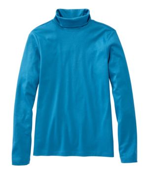 Women's Pima Cotton Turtleneck, Long-Sleeve
