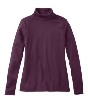 Women's Pima Cotton Turtleneck, Long-Sleeve