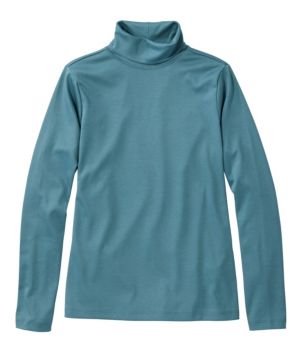 Women's Pima Cotton Turtleneck, Long-Sleeve