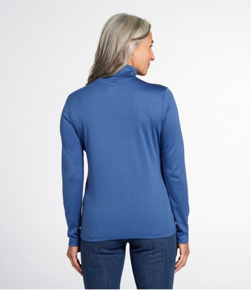 Women's Pima Cotton Turtleneck, Long-Sleeve