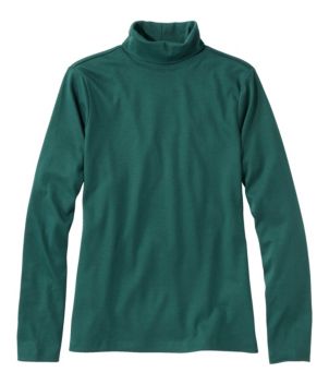 Women's Pima Cotton Turtleneck, Long-Sleeve