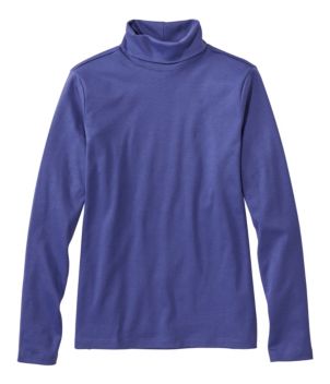 Women's Pima Cotton Turtleneck, Long-Sleeve