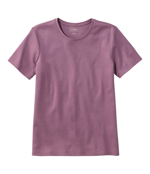 Interlock Crewneck Short Sleeve, Mauve, large image number 0