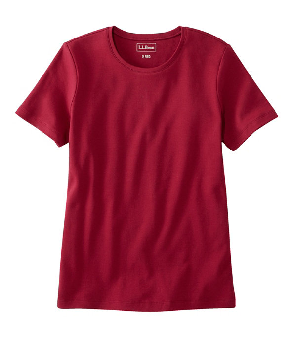 Women's L.L.Bean Tee, Short-Sleeve Crewneck, Dark Cranberry, large image number 0