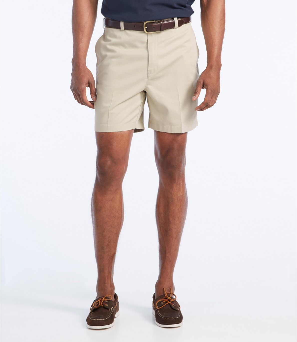 Men's Wrinkle-Free Double L® Chino Shorts, Natural Fit Plain Front 6" Inseam
