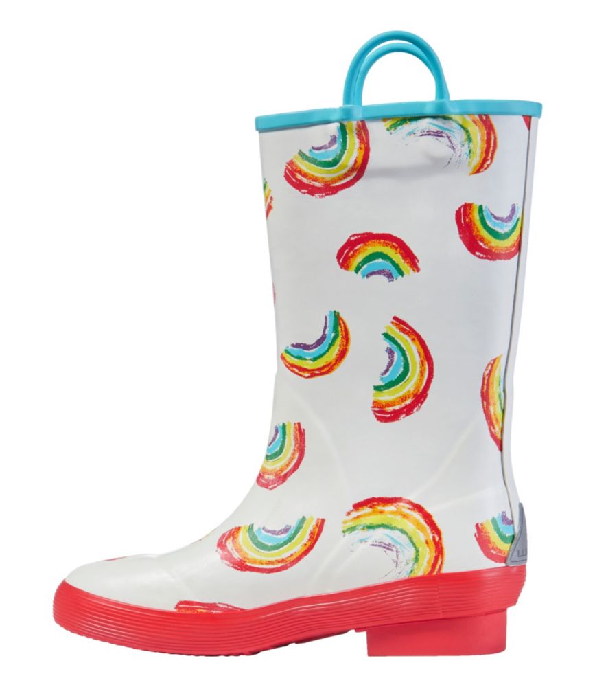 Kids' Puddle Stompers Rain Boots, Print, Teal Aqua Shapes, small image number 3