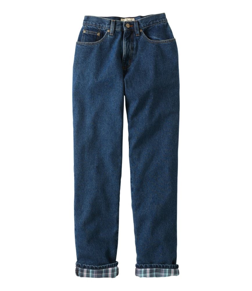 ll bean flannel jeans womens