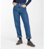 Women's Double L® Jeans, Ultra-High Rise Tapered Leg Flannel-Lined