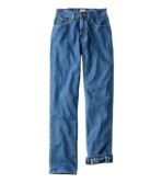 Women's Double L® Jeans, Ultra-High Rise Tapered Leg Flannel-Lined