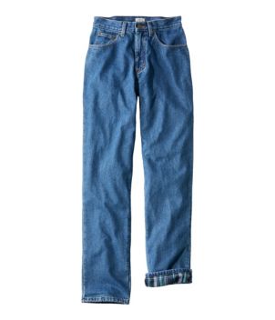 Women's Double L® Jeans, Ultra-High Rise Tapered Leg Flannel-Lined