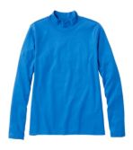 Women's Pima Cotton Tee, Long-Sleeve Mockneck