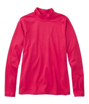 Women's Pima Cotton Tee, Long-Sleeve Mockneck