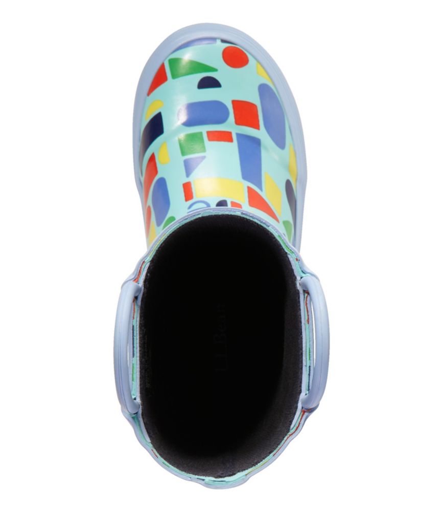Toddlers' Puddle Stompers Rain Boots, Print, Teal Aqua Shapes, small image number 4