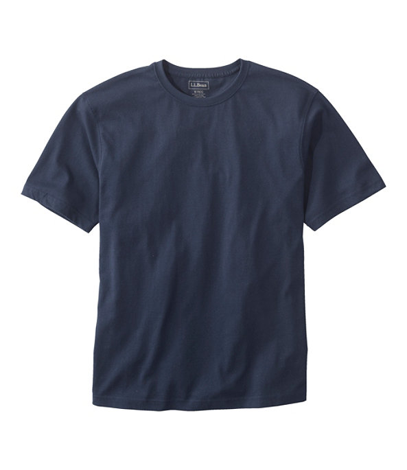 Men's Carefree Unshrinkable T-Shirt Slightly Fitted, Navy Blue, large image number 0