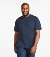 Men's Carefree Unshrinkable Tee, Traditional Fit, Long-Sleeve Blue Ridge Medium, Cotton | L.L.Bean