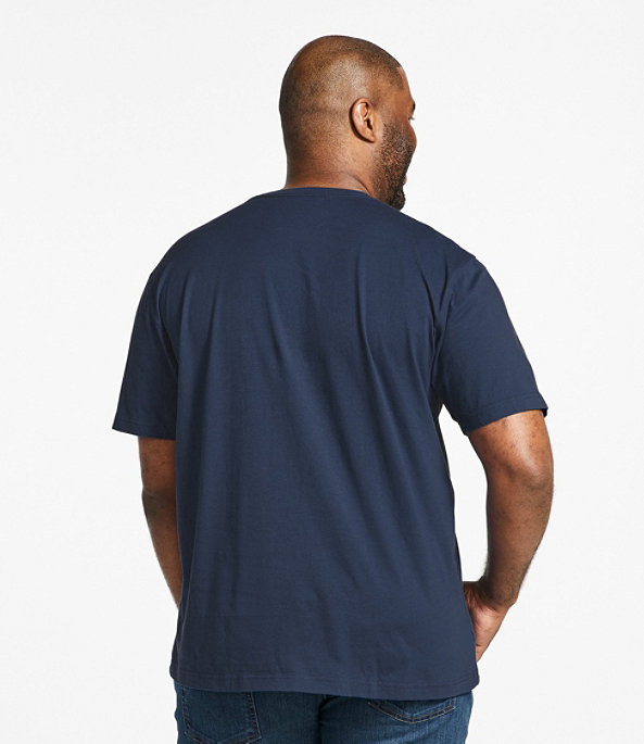Men's Carefree Unshrinkable T-Shirt Slightly Fitted, Navy Blue, large image number 4