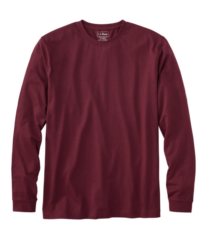 Men's Carefree Unshrinkable Tee, Traditional Fit, Long-Sleeve I am broad on top and don't go for light colors for shirts
