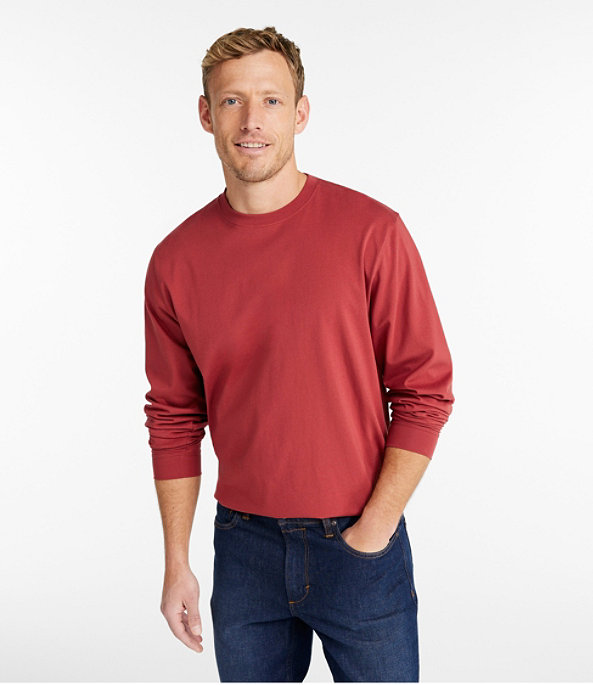 L.L.Bean Men's Carefree Unshrinkable Long Sleeve T