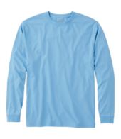 Men's Carefree Unshrinkable Tee, Traditional Fit, Long-Sleeve Blue Ridge Medium, Cotton | L.L.Bean