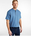 Men's Carefree Unshrinkable Shirt, Henley, Delta Blue, small image number 1