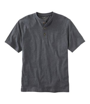 Men's Carefree Unshrinkable Tee, Traditional Fit, Henley