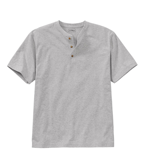 Men's Carefree Unshrinkable Shirt, Henley, Gray Heather, large image number 0