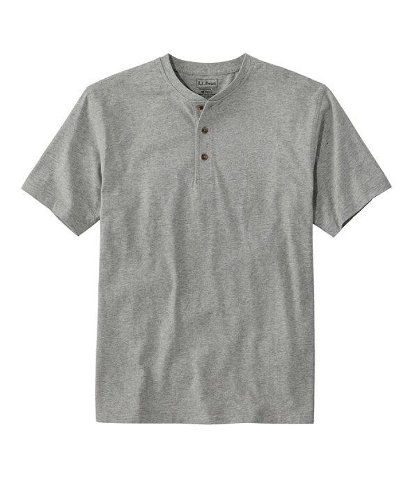 Men's Carefree Unshrinkable Shirt, Henley, Gray Heather, large image number 0