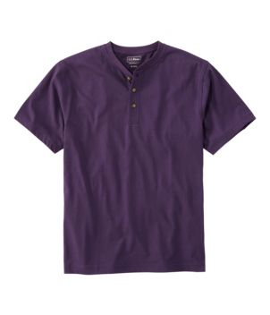 Men's Carefree Unshrinkable Tee, Traditional Fit, Henley