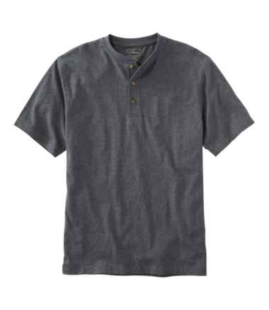 Men's Carefree Unshrinkable Tee, Traditional Fit, Henley