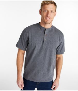 Men's Carefree Unshrinkable Tee, Traditional Fit, Henley