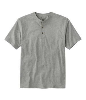 Men's Carefree Unshrinkable Tee, Traditional Fit, Henley